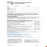 Committee Meeting Report Sample Template example document template