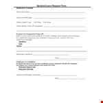 Complete Your Employee Leave Request with our Vacation Request Form example document template
