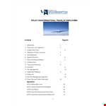 Employee Travel Policy Template Lskjqakcs example document template