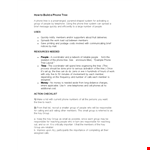 Phone Tree Template for Efficient Group Communication | Easy-to-Use Phone Tree for Group Members example document template