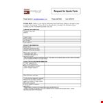 Request for Quote for Glass - Get the Information You Need | Get a Quote Today example document template