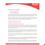 Cold Call Recruiting Email Template: Reach Out to their Person example document template 