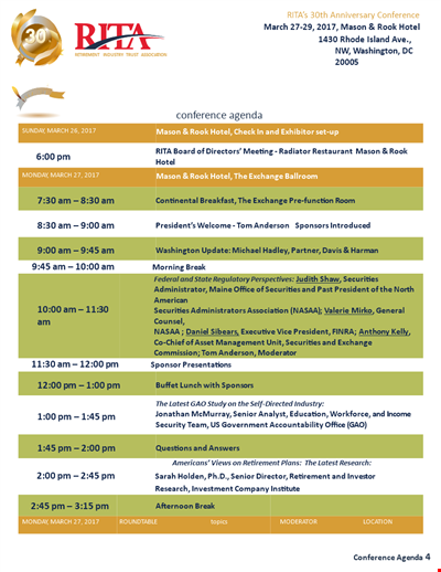 March General Conference Agenda - Exchange Ideas and Counsel