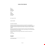 Cover Letter Template Free example document template