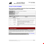 Project Scope Example - Learn Project Management example document template