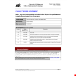 Project Scope Example - Learn Project Management example document template 
