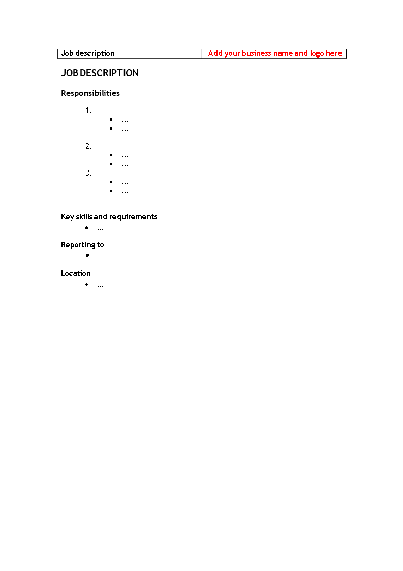 Create Effective Job Descriptions - Use Our Template