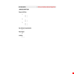 Create Effective Job Descriptions - Use Our Template example document template
