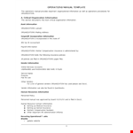 Operations Manual Sample Guide example document template