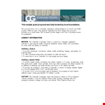 Grant Proposal Template for Health & Community Programs in Centerville example document template