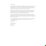 Graduate Academic Recommendation Letter example document template