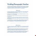 Wedding Day Photography Timeline Template example document template