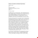 Example: "Company Transfer Cover Letter | Candidate for Position in American Literature & Spanish example document template