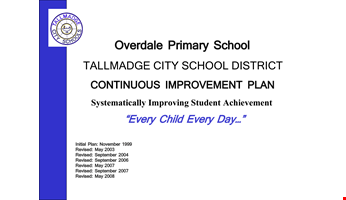 primary-school-continuation-plan-example