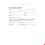 Get Permission for Your Child with Our Hassle-Free Student Permission Slip example document template