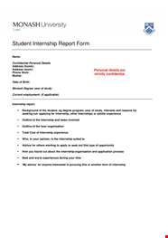 Student Internship Report