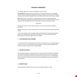 Sublease Agreement template example document template