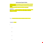 Create the Perfect Informative Speech Outline: Tips and Examples example document template 