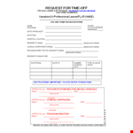 Submit Your Vacation Request Form for Resident Rotation Program example document template
