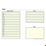 Download Our Daily Planner Template for Effective Notes and Appointments example document template