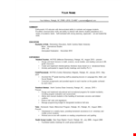 Editable Teacher Resume Template for Education, Elementary Teaching Experience - Present in Raleigh example document template