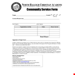 Community Service Letter Template - Create Personalized Service Letters | Hours, Community Impact example document template