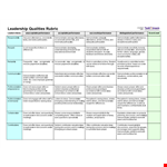 School Leadership Qualities Example example document template