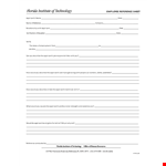 Reference Sheet example document template