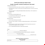 Smart Goals Template for Students: Measurable Growth example document template