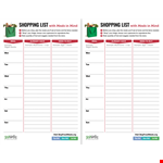 Get Organized with a Printable Grocery List Template example document template