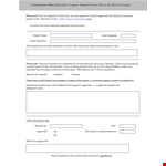 Time Off Request Form Template - Simplified & Easy to Use example document template