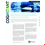 Software Development Timeline Template for Testing, Solution, Validation | Cognizant example document template