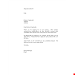 Hr Applicant Rejection example document template 