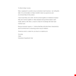 Recommendation Letter for [Position] | Share Why [Employee Name] Is Highly Recommended example document template