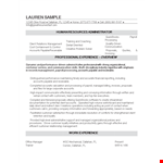 Entry Level Hr Resume example document template