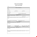 Nanny Agency Application Template example document template