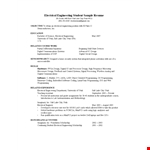Electrical Engineer Fresher Resume - Engineering Expertise for Electrical Professionals example document template