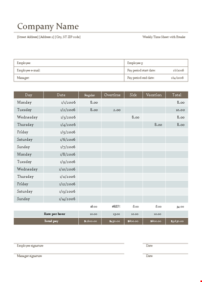 Efficient Timesheet Template for Accurate Employee Tracking