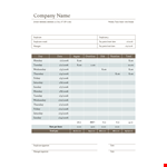 Efficient Timesheet Template for Accurate Employee Tracking example document template