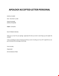 Personal apology letter sample