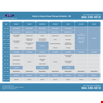 In House Group Therapy Schedule: Enhance Your Skills and Enjoy Group Lunch example document template