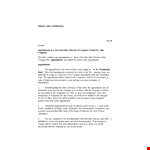 Standard Appointment Letter for Non-Executive | Company Appointment of Executive example document template