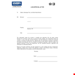 Loan Approval Letter Template example document template