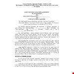 Comcast Franchise Agreement for Shall County Grantee example document template