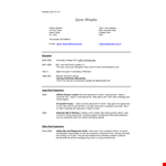 Legal Work Experience example document template
