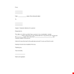 Character Witness Letter Template Form example document template 