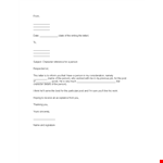 Character Witness Letter Template Form example document template