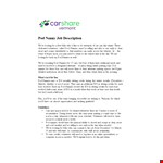 Pod Nanny Job Description example document template