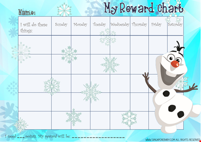Get Your Frozen Reward Templates - Free Download | Customize and Print