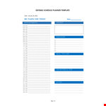 Editable Schedule Planner Template example document template